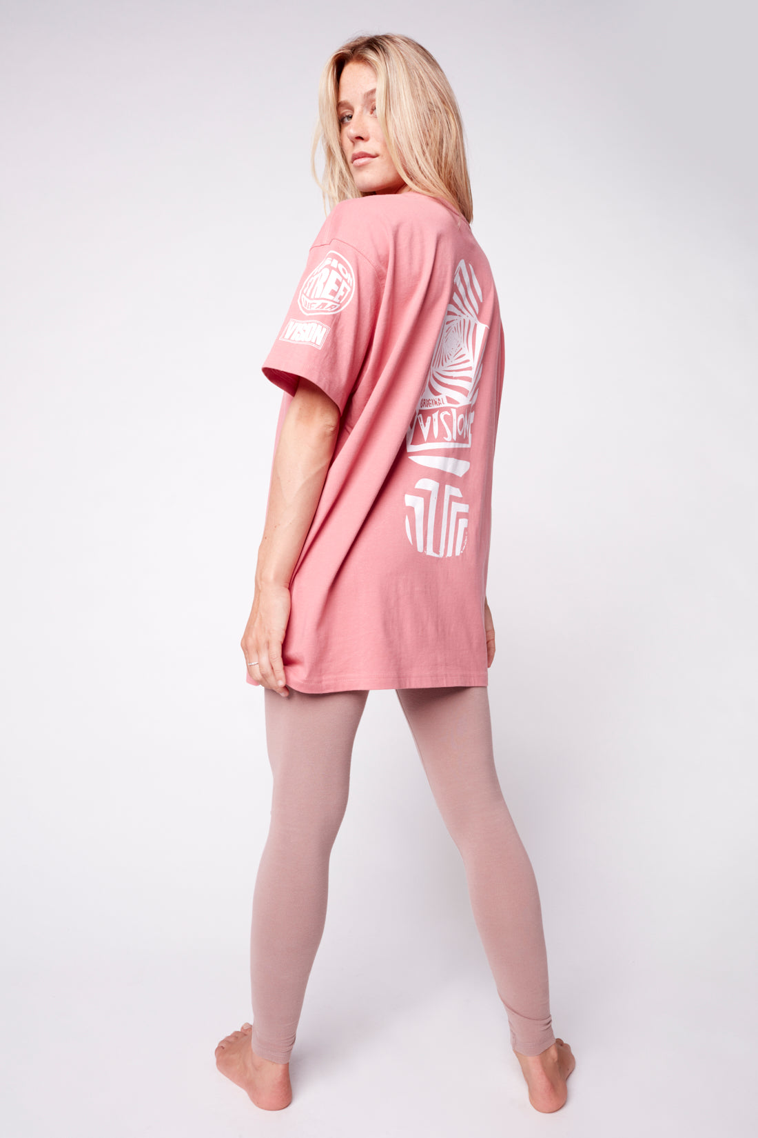 Vision Street Wear Team Logo T-Shirt Dusty Rose