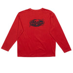 Vision Street Wear Skull Bone Print T-Shirt Red