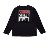 Vision Street Wear Long Sleeves Iconic Logo T-Shirt Black