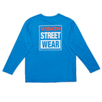 Vision Street Wear Long Sleeves Iconic Logo T-Shirt Blue