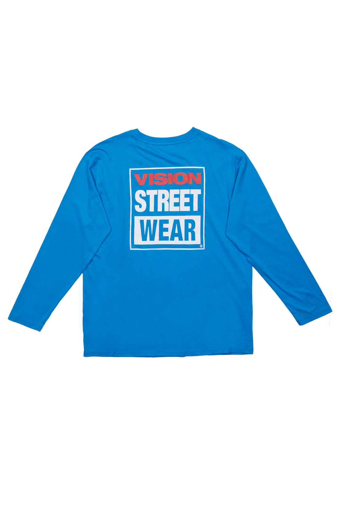 Vision Street Wear Long Sleeves Iconic Logo T-Shirt Blue