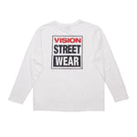 Vision Street Wear Long Sleeves Iconic Logo T-Shirt Ivory