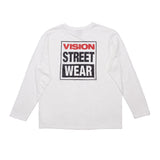 Vision Street Wear Long Sleeves Iconic Logo T-Shirt Ivory