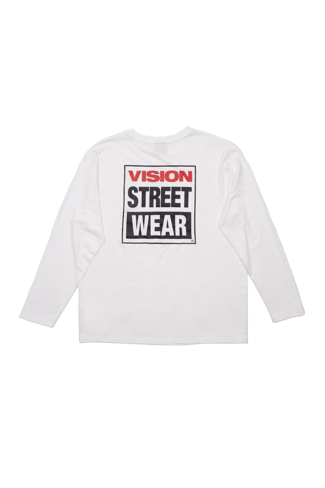 Vision Street Wear Long Sleeves Iconic Logo T-Shirt Ivory