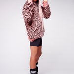 Vision Street Wear Broken Checks Hoodie Dusty Rose