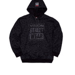 Vision Street Wear Aop Skull Logo Hoodie Black