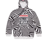 Vision Street Wear Aop Spirals Print Hoodie Black