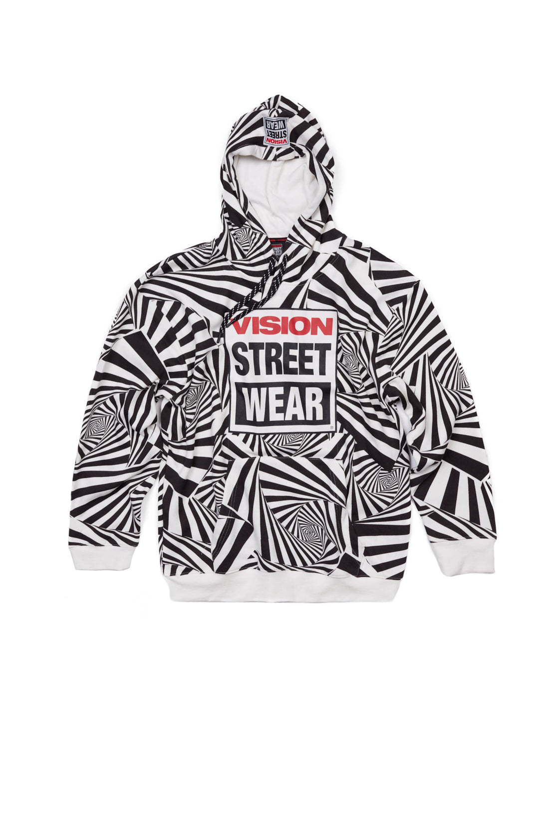 Vision Street Wear Aop Spirals Print Hoodie Black