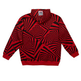 Vision Street Wear Aop Spirals Print Hoodie Red