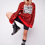 Vision Street Wear Aop Spirals Print Hoodie Red