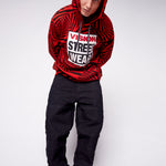 Vision Street Wear Aop Spirals Print Hoodie Red