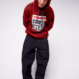 Vision Street Wear Aop Spirals Print Hoodie Red