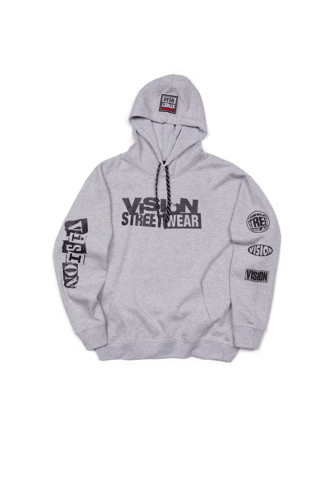 Vision Street Wear Team Logo Hoodie Heather Grey