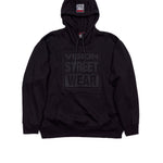 Vision Street Wear Front Embroided Logo Hoodie Black