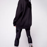 Vision Street Wear Front Embroided Logo Hoodie Black