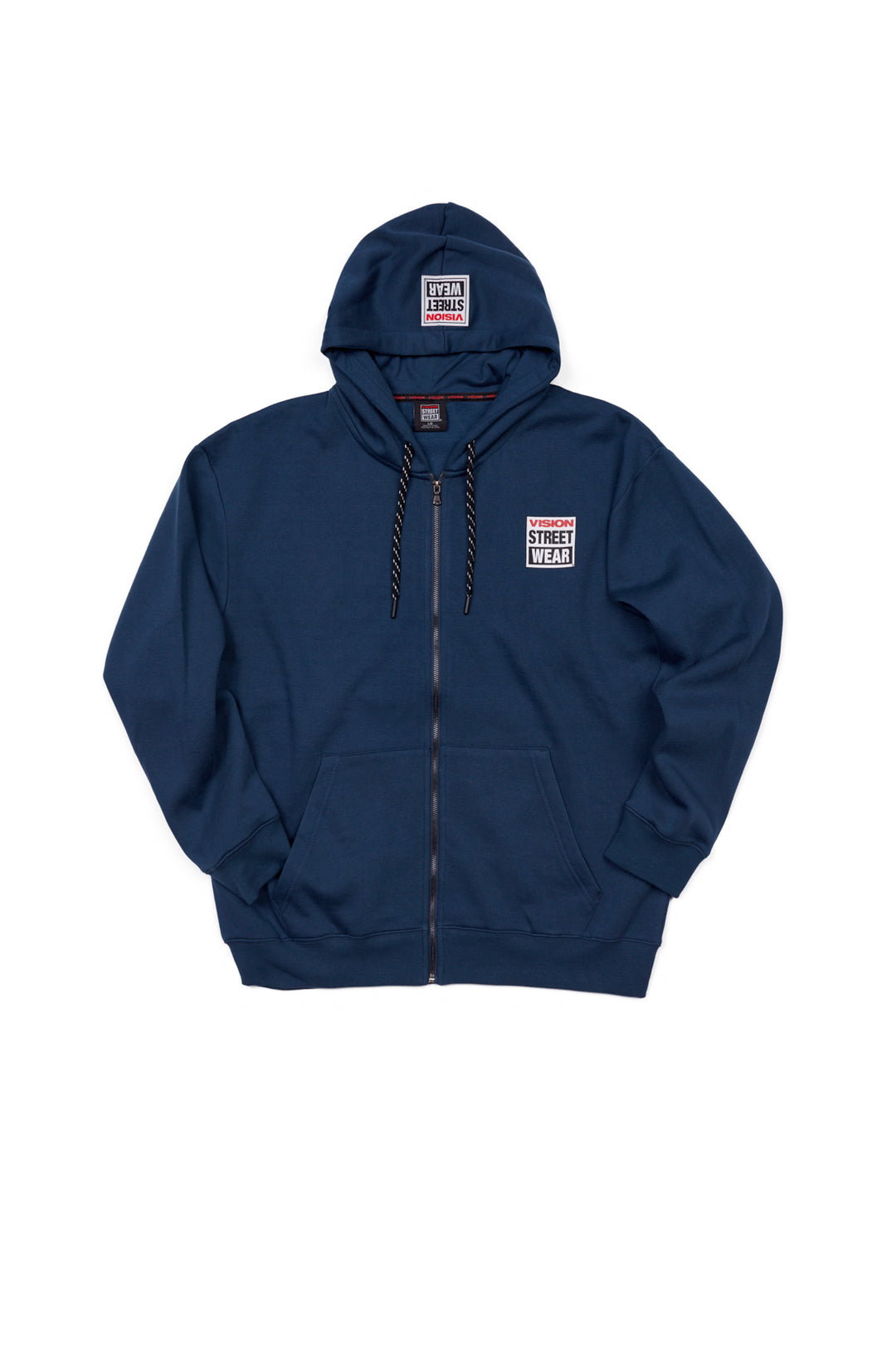 Vision Street Wear Small Logo Print Hoodie Navy