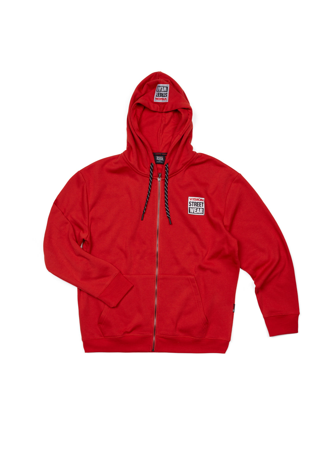 Vision Street Wear Small Logo Print Hoodie Red