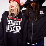 Vision Street Wear Small Logo Print Hoodie Black