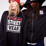 Vision Street Wear Small Logo Print Hoodie Black