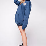 Vision Street Wear Small Logo Print Hoodie Navy