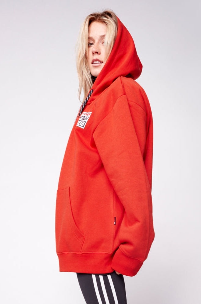 Vision Street Wear Small Logo Print Hoodie Red