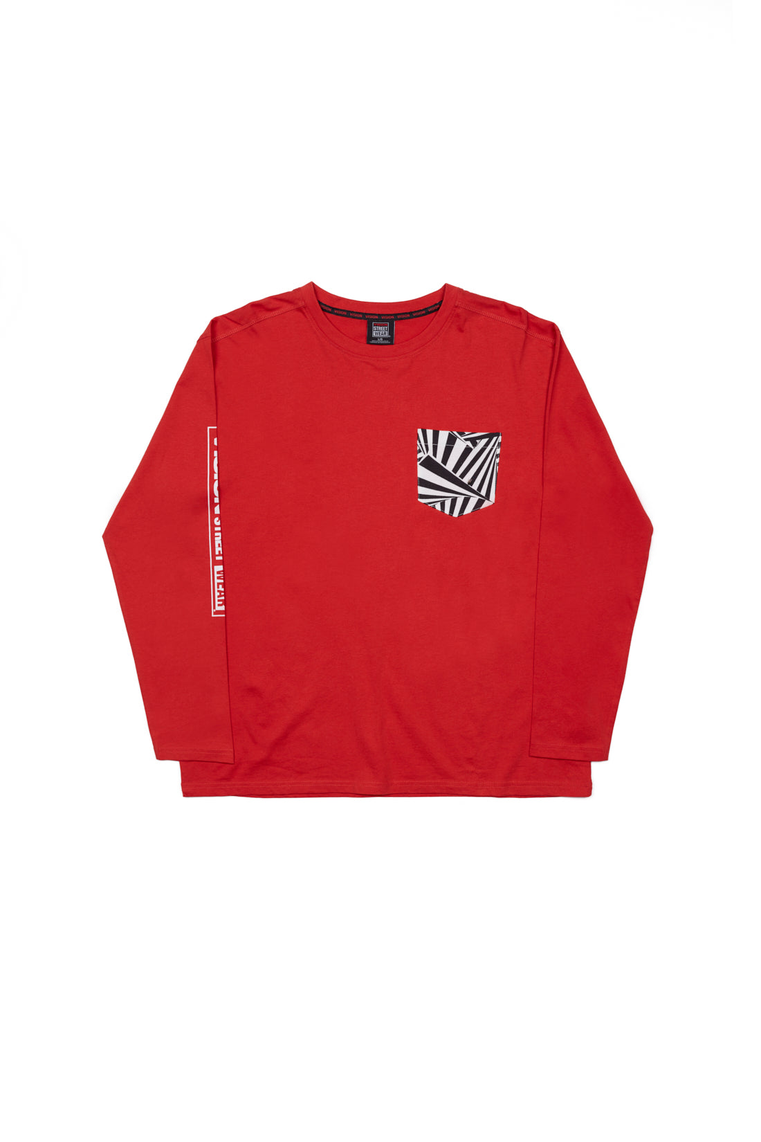 Vision Street Wear AOP Patch Pocket T-Shirt Red