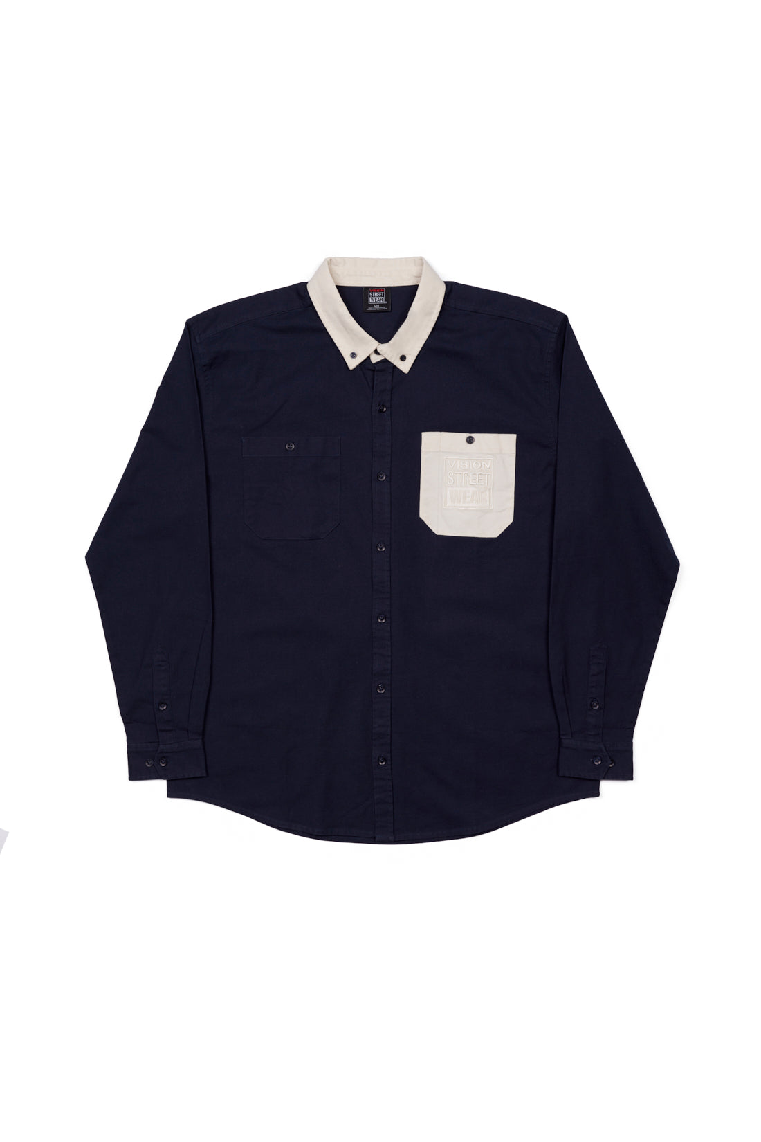 Vision Street Wear Relax Fit Shirt With Pocket Navy