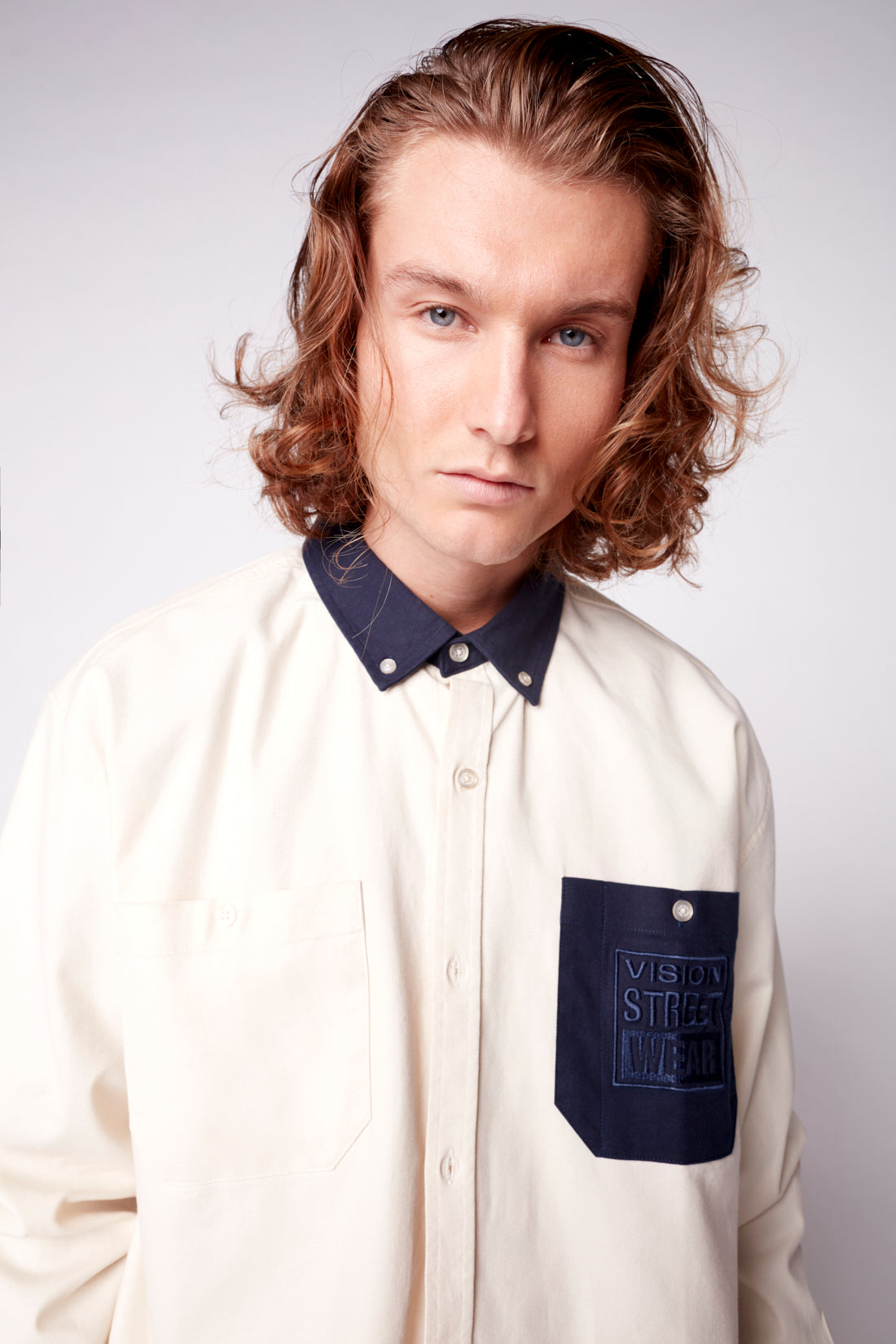 Vision Street Wear Relax Fit Shirt With Pocket Bone