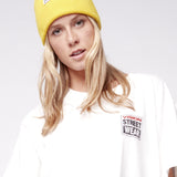 Vision Street Wear Cuffed Skateboard Beanie With Large Logo Patch Yellow