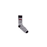 Vision Street Wear Spiral Pattern Skateboard Sports Socks Black & Ivory