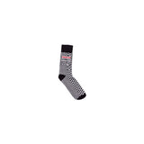 Vision Street Wear Broken Checks Pattern Skateboard Sports Socks Black & Ivory