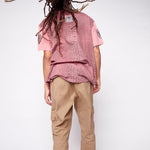 Vision Street Wear Broken Check T-Shirt Dusty Rose