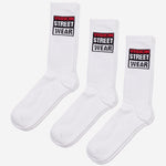 Vision Street Wear Skateboard Sports Socks Ivory