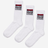 Vision Street Wear Skateboard Sports Socks Ivory