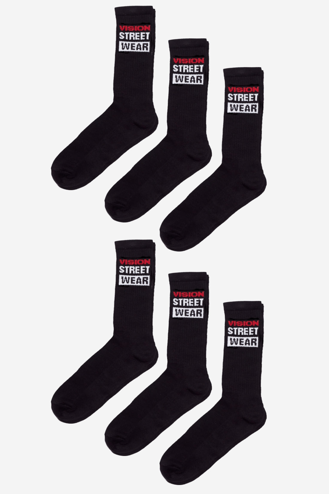 Vision Street Wear Skateboard Sports Socks Black