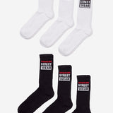 Vision Street Wear Skateboard Sports Socks Black & Ivory